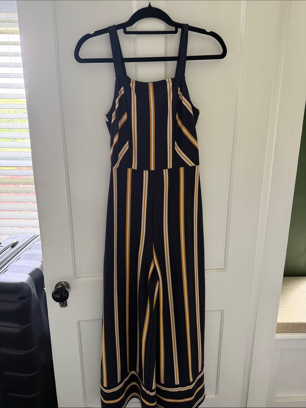 Target Navy, Mustard & Cream Striped Wide-Leg Jumpsuit